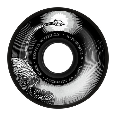 Bones Dark Waters skateboard Wheels 55mm 99A V5 Sidecut Black pack of x4