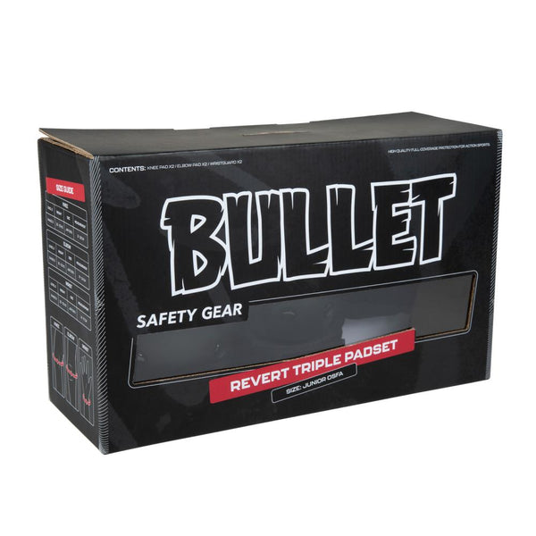 Bullet skateboard safety gear Triple Padset Revert combo Junior XS (One size) Black
