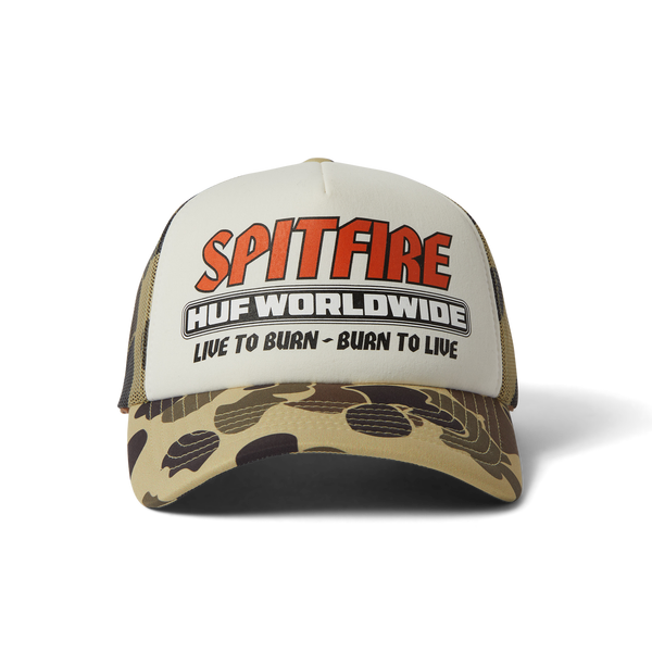 Huf x Spitfire trucker cap Burn Forever - Camo