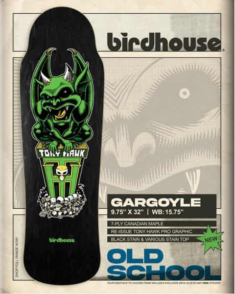 Birdhouse skateboard deck Old School Gargoyle 9.75"