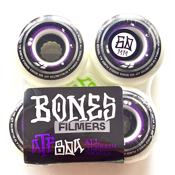 Bones skateboard wheels All terrain Formula ATF Filmers 60mm 80A of x4