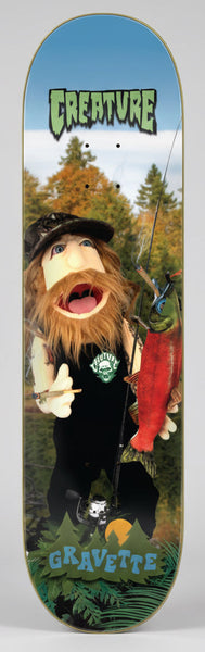 Creature skateboard deck David Gravette Fuzzy Fiends 8.3"