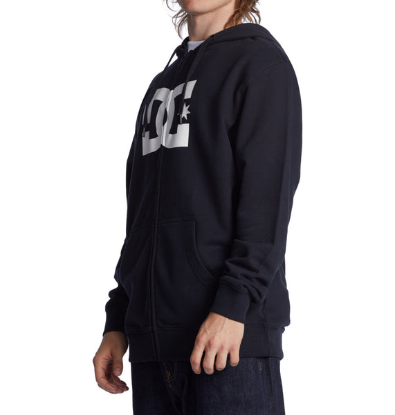 DC Star Zip Up Hoodie for Men Black ADYSF03100KVJ0