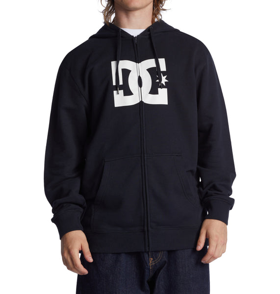 DC Star Zip Up Hoodie for Men Black ADYSF03100KVJ0