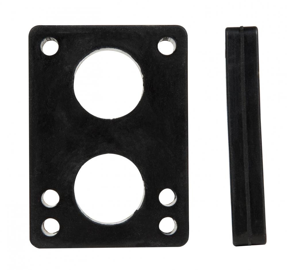 D Street Skateboard Risers Pads soft 1/2 inch Black (Pack of 2)