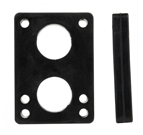 D Street Skateboard Risers Pads soft 1/2 inch Black (Pack of 2)