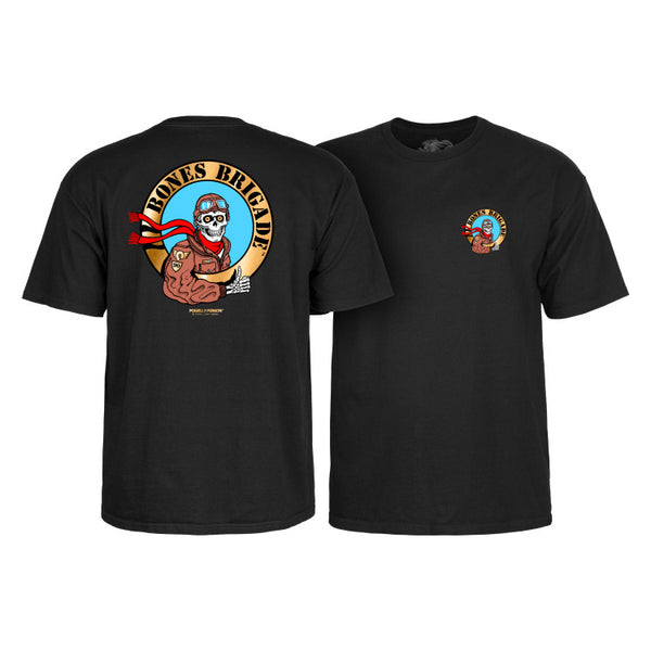 Powell Peralta Tee shirt Bones Brigade Ripper Pilot Black