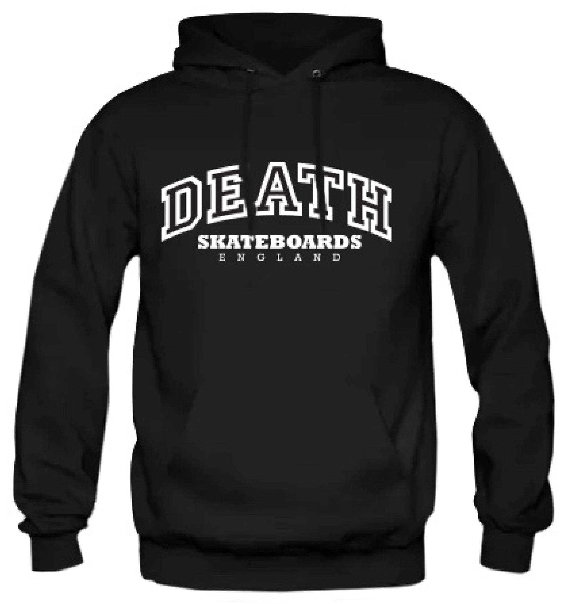 Death skateboards pullover hoodie College White print
