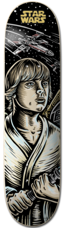 Element x Star Wars Skateboard Deck SWXE Skywalker 8.25" F4DCE5ELPP