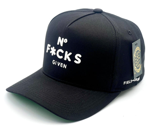 Field Grade trucker cap - NO F*CKS GIVEN Black One size