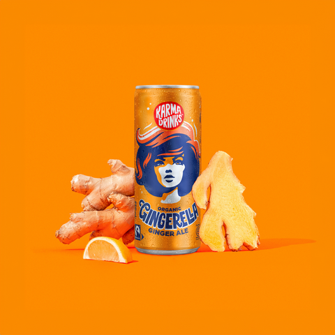 Karma Drinks Organic Gingerella Ginger Ale Orange 250ml
