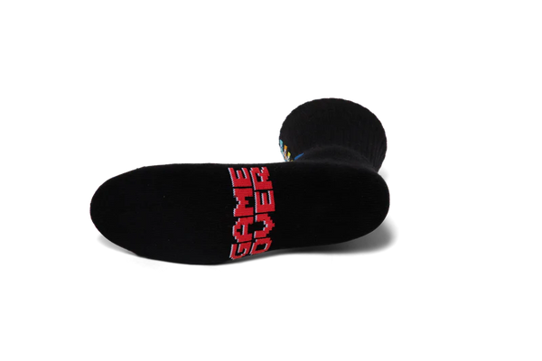 Girl Skateboard x Pac-Man Games Over Socks Black - One Size
