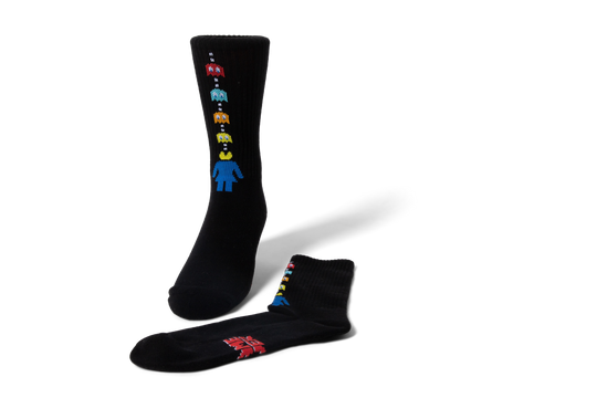 Girl Skateboard x Pac-Man Games Over Socks Black - One Size