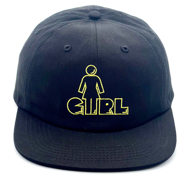 Girl Skateboard x Pac-Man OG Embroidered 6 panel cap Black