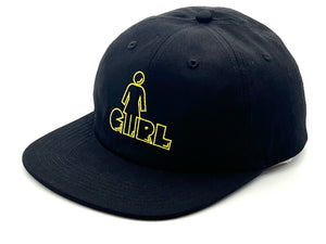Girl Skateboard x Pac-Man OG Embroidered 6 panel cap Black