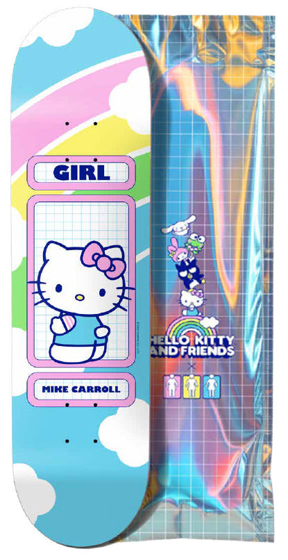 Girl x Hello Kitty skateboard deck (Blind bag) Rainbow Mike Carroll 8.5"