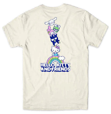 Girl x Hello Kitty tee shirt Stacked OG Cream