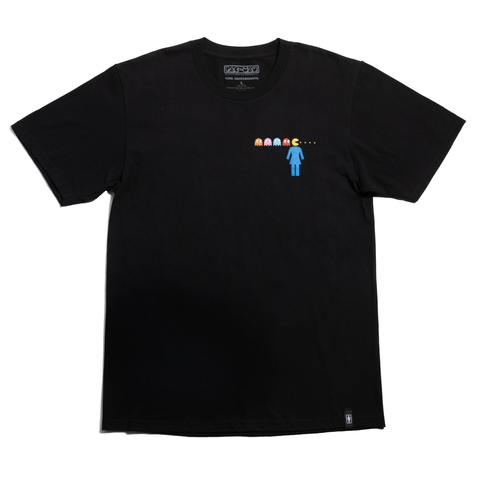 Girl skateboard x Pac-Man OG Maze Tee shirt Black