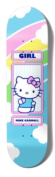 Girl x Hello Kitty skateboard deck (Blind bag) Rainbow Mike Carroll 8.5"