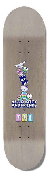 Girl x Hello Kitty skateboard deck (Blind bag) Rainbow Breana Geering 8.0"