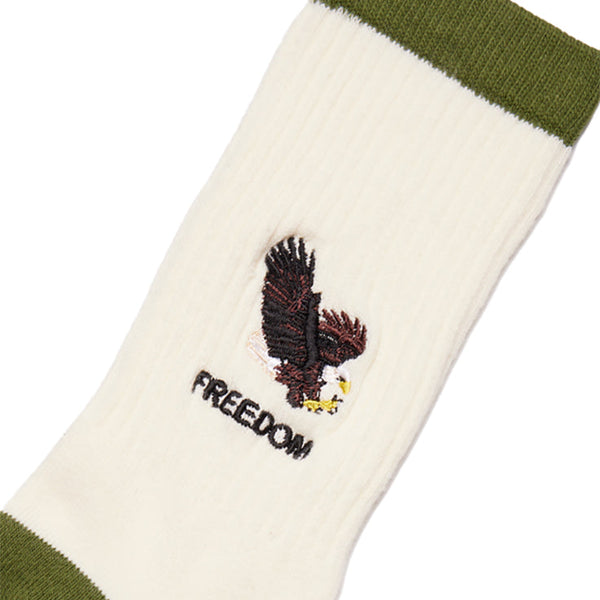 Goorin Get a Grip Eagle Mens Socks Creme/Green