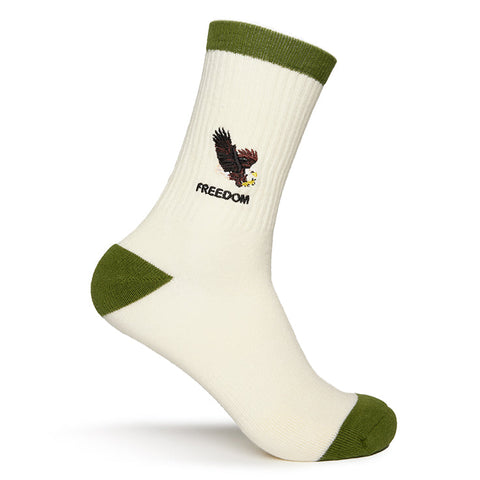 Goorin Get a Grip Eagle Mens Socks Creme/Green