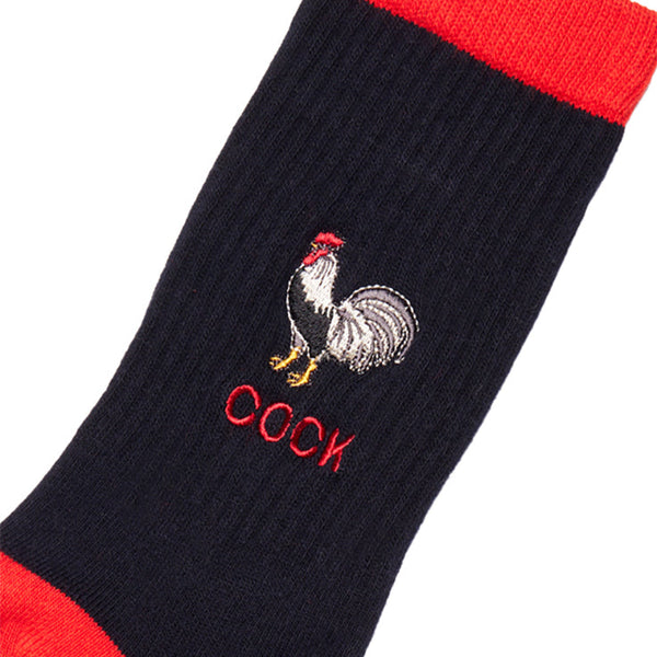 Goorin Mens Hock Socks Cockerel Black