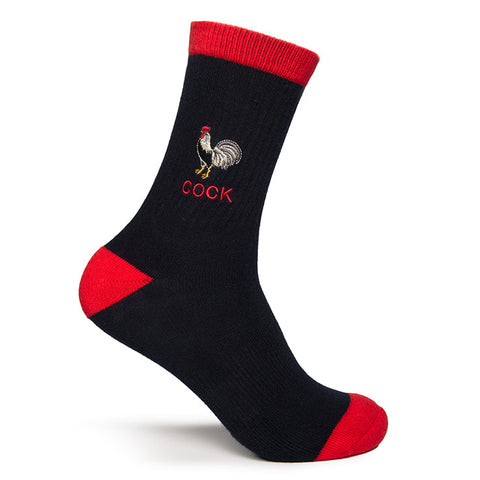 Goorin Mens Hock Socks Cockerel Black