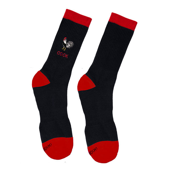 Goorin Mens Hock Socks Cockerel Black