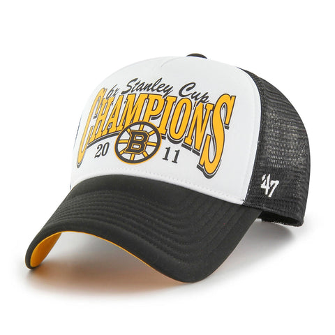 '47 NHL Boston Bruins Cap Foam Champ Offside DT Black White