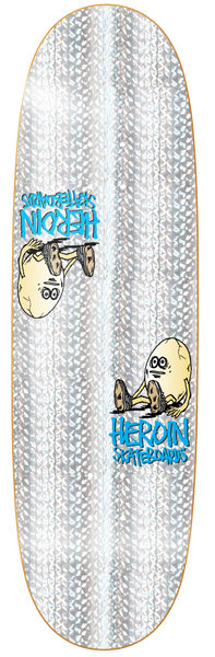 Heroin skateboard deck Symmetrical Holo Egg 9.25"