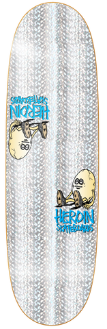 Heroin skateboard deck Symmetrical Holo Egg 9.25"