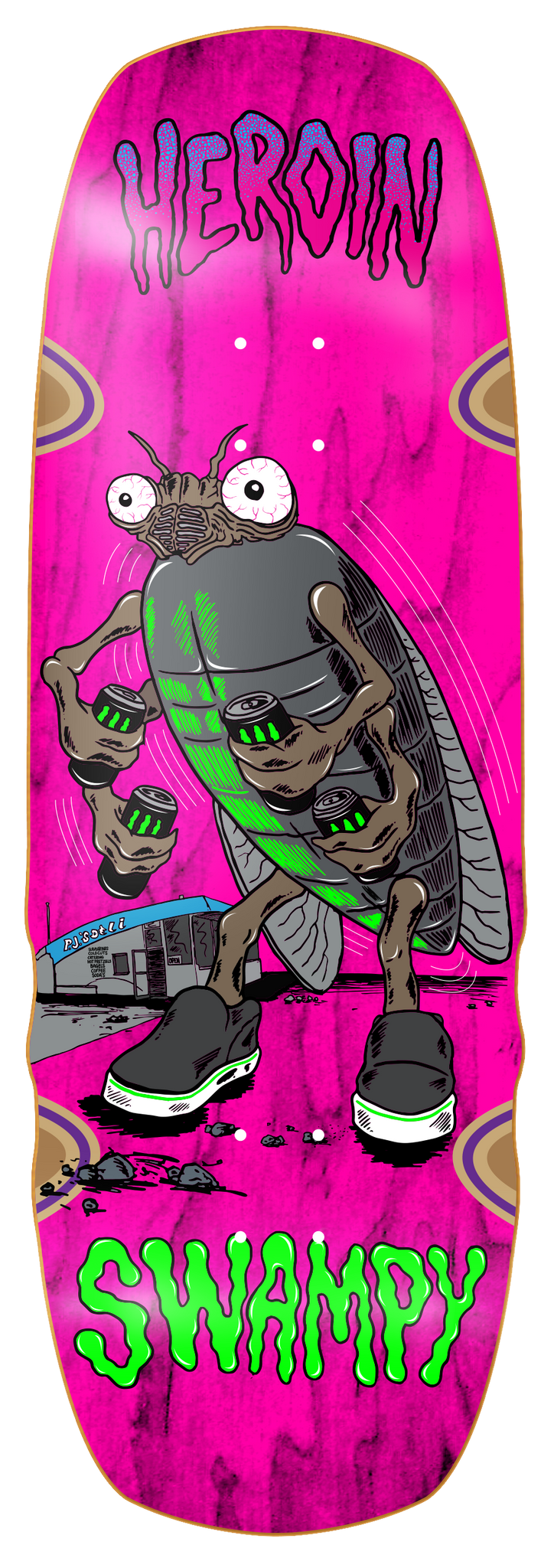 Heroin Skateboard deckSwampy Bug 10.75