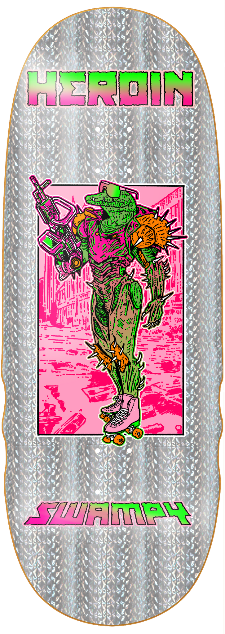 Heroin skateboard deck Swampy Hellscape 10"