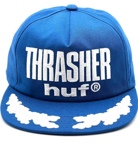 Huf x Thrasher snapback hat Aloha Blue