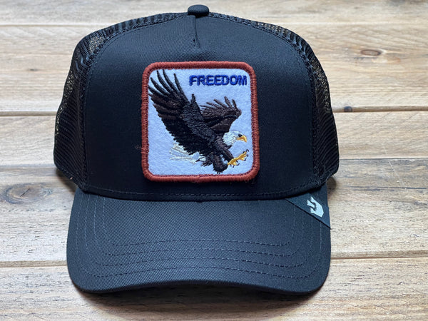 Goorin The Farm Trucker Cap The Freedom Black 1010384-BLK One Size