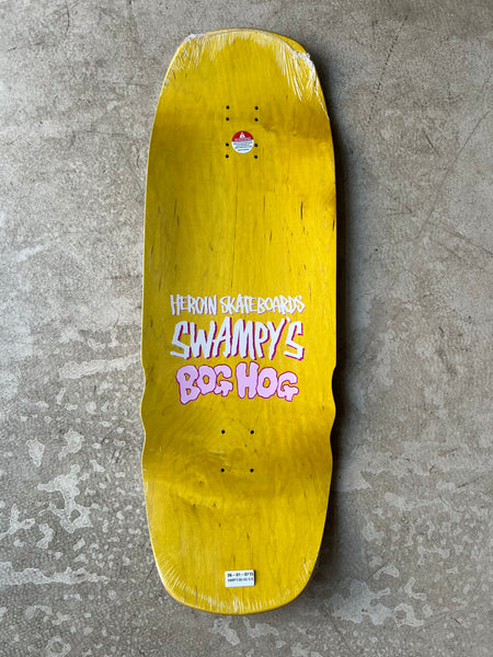Heroin Skateboard Deck Swampy's Bog Hog 10.75"