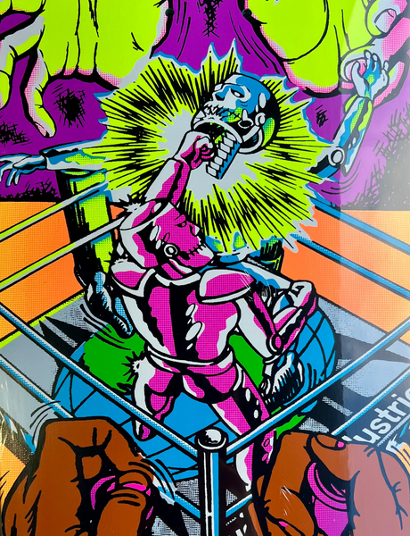 World Industries skateboard deck Jesse Martinez Rock'em Sock'em 10.126"