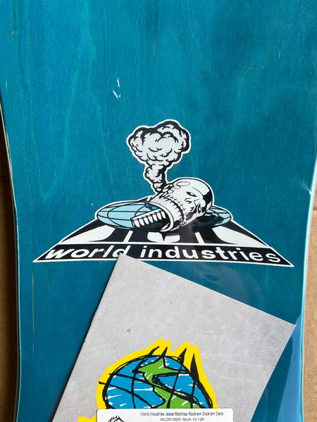 World Industries skateboard deck Jesse Martinez Rock'em Sock'em 10.126"