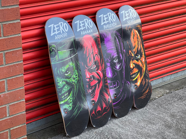Zero skateboard deck Fright Night Pennywise IT Kanaan Dem 8.25"