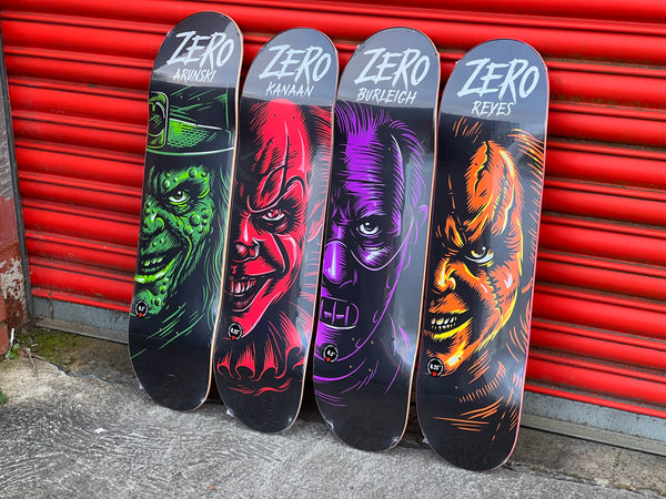 Zero skateboard deck Fright Night Chucky David Reyes 8.25"