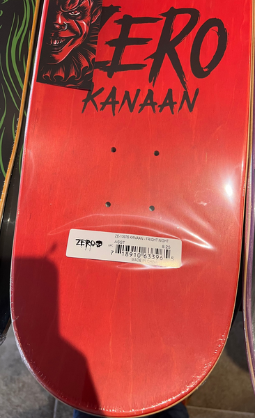 Zero skateboard deck Fright Night Pennywise IT Kanaan Dem 8.25"