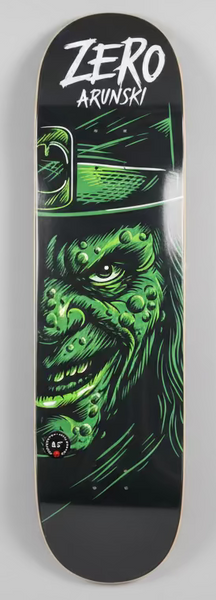 Zero skateboard deck Fright Night Leprechaun Adam Arunski 8.5"