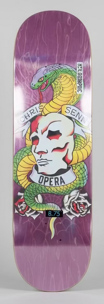 Opera skateboard deck Chris Senn Guest 'Skate shop Day' 8.75"