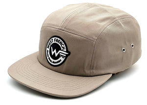 West French Five panel cap one size - Khaki