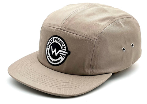 West French Five panel cap skate shop Mumbles Khaki - one size