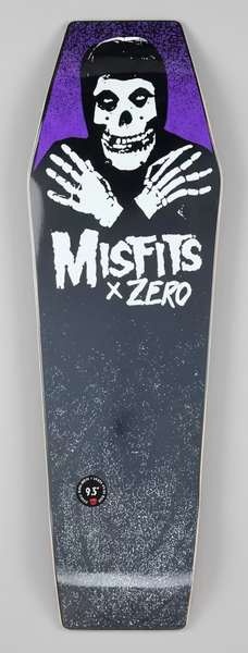 Zero skateboard deck Misfits Fiend Coffin Glow in the Dark 9.5"