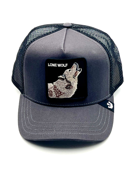 Goorin The Farm trucker cap collection Lone Wolf White Charcoal 1010389 One Size