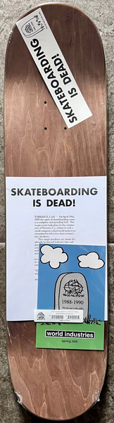 World Industries skateboard deck Skateboarding is Dead popsicle 8.5"