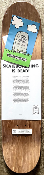 World Industries skateboard deck Skateboarding is Dead popsicle 8"